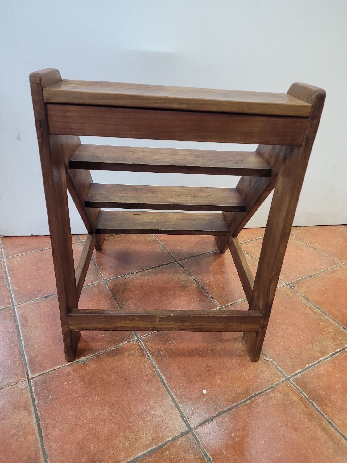 Stepladder or wooden staircase