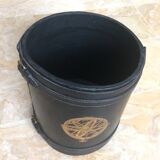1950 leather paper basket