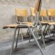 Lot of 18 vintage stackable bistro chairs 1970