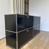 USM Haller Chest of Drawers in Graphite Black 1/2