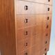 Mid-century modern Danish chest of seven drawers, tallboy in teak, 1960s