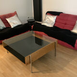 Table basse Habitat en verre et bois