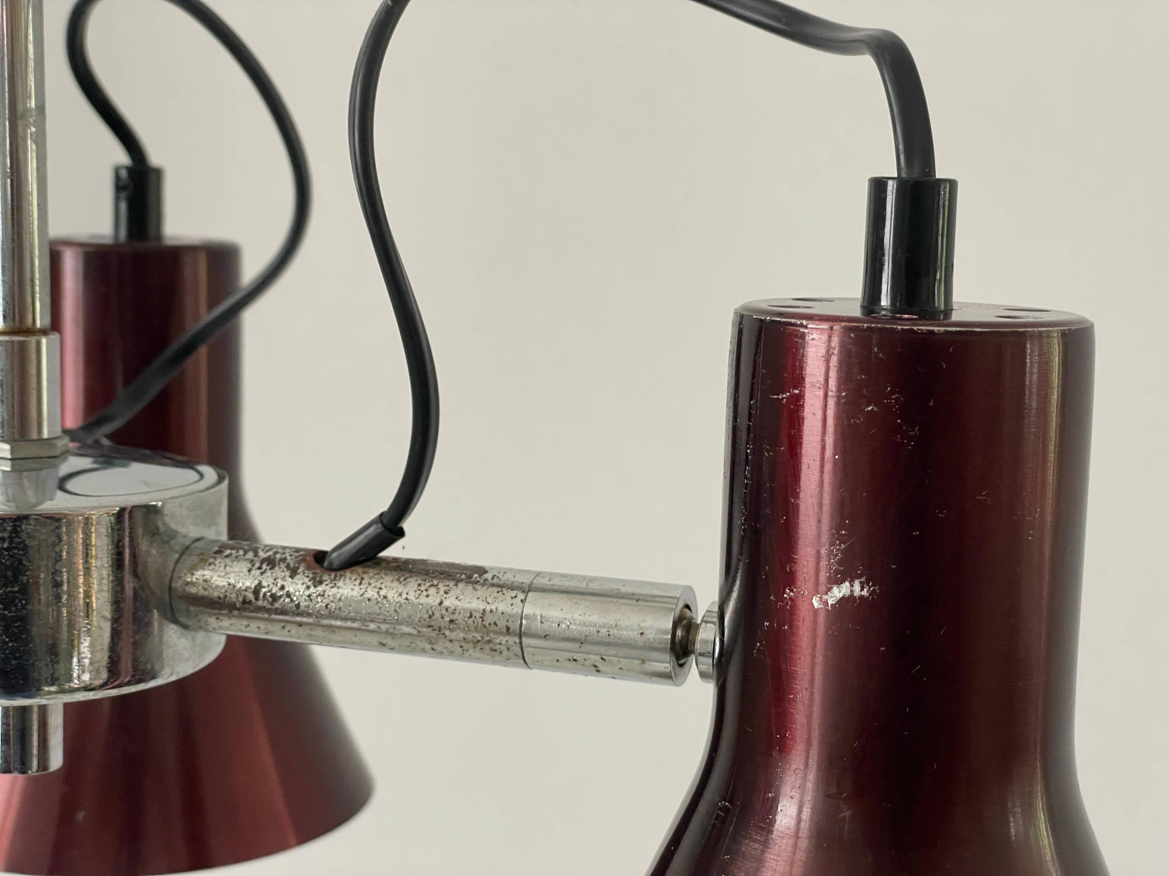 A Space Bordeaux ceiling light with 3 arms, 1970s, Germany