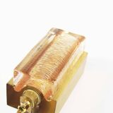 Brass & Amber glass glass wall lights by Vitrika – Model Atlactic