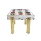 Superego Contemporary Modern Italian Plexiglass and Brass Side Table