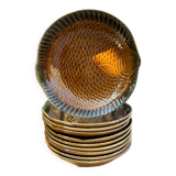 10 Sarreguemines fish plates