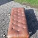 Banquette bois et skai marron