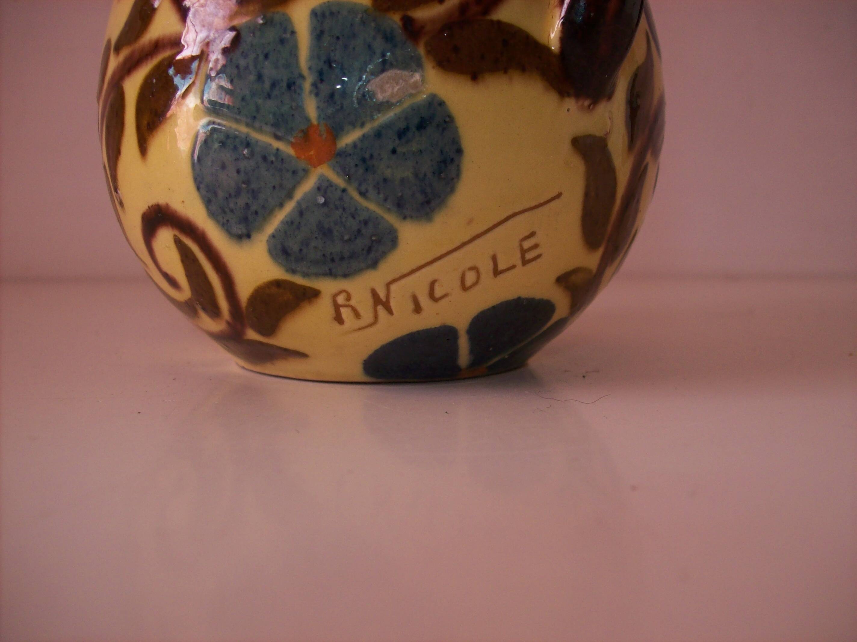 Vase Art Déco signé René Nicole