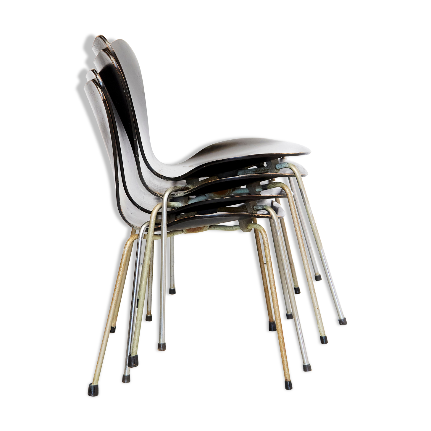 Side chairs 3107 by Arne Jacobsen for Fritz Hansen, 1960