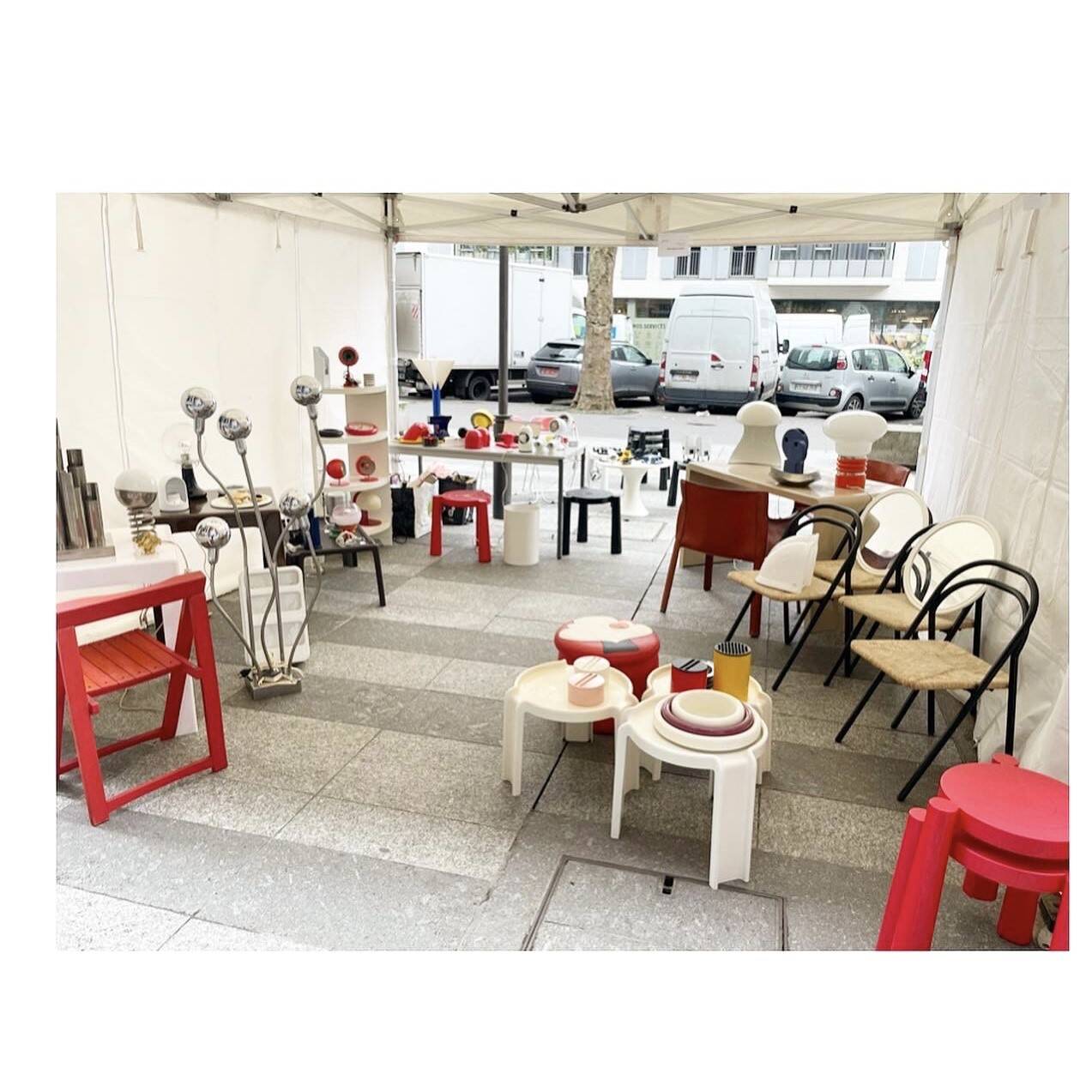 Pouf psychedelique années 70