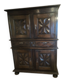 Louis xiii armoire - 17th century decoration with diamond point motif