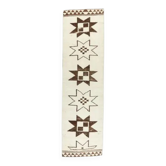 Tapis Couloir turc Oushak vintage géométrique noué à la main 88x320