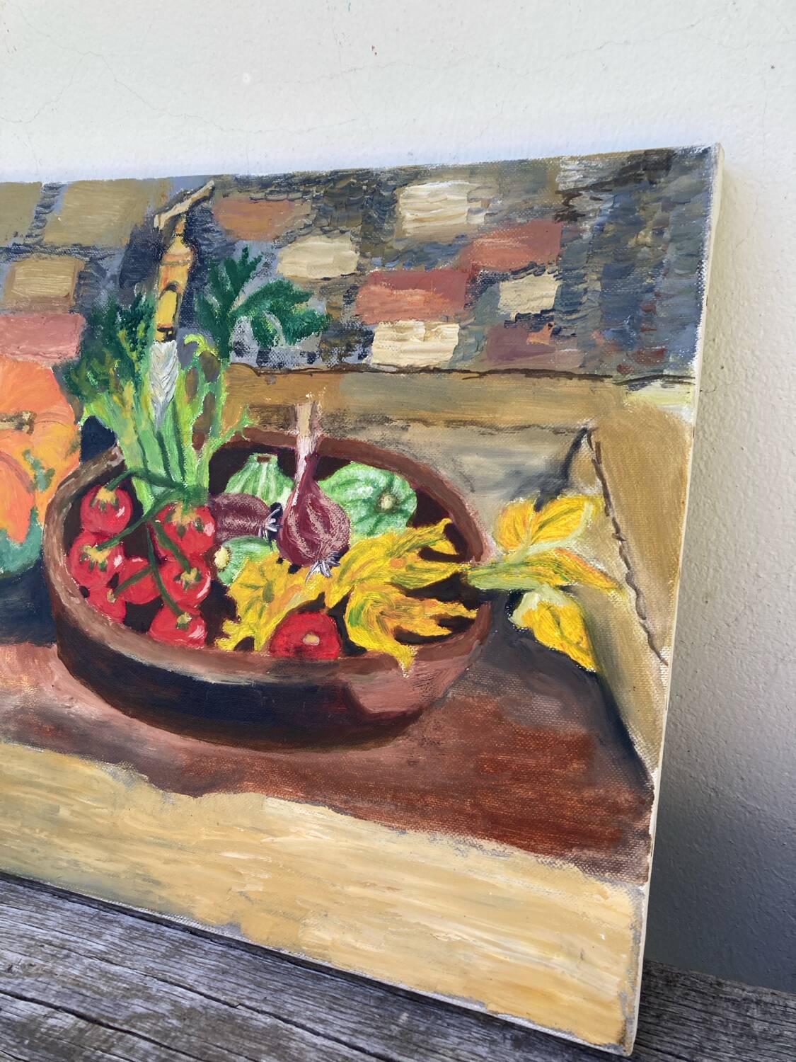 Still life painting oil on canvas