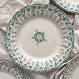 6 assiettes plates en terre de fer "Sagittaires" Gien
