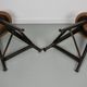 Pair of Industrial Steel Factory Stools By Rowac Robert Wagner Chemnitz, 1930s