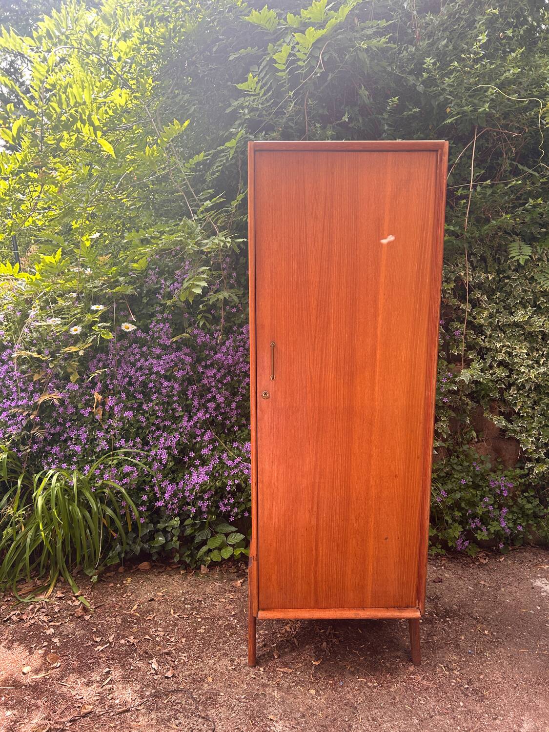 Oak wardrobe, boarding school style, 50s/60s