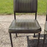 Pair of chairs 60s iron and skai