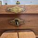 Vintage gm radia cabinet with curtain – office furniture from the 1930s/40s.