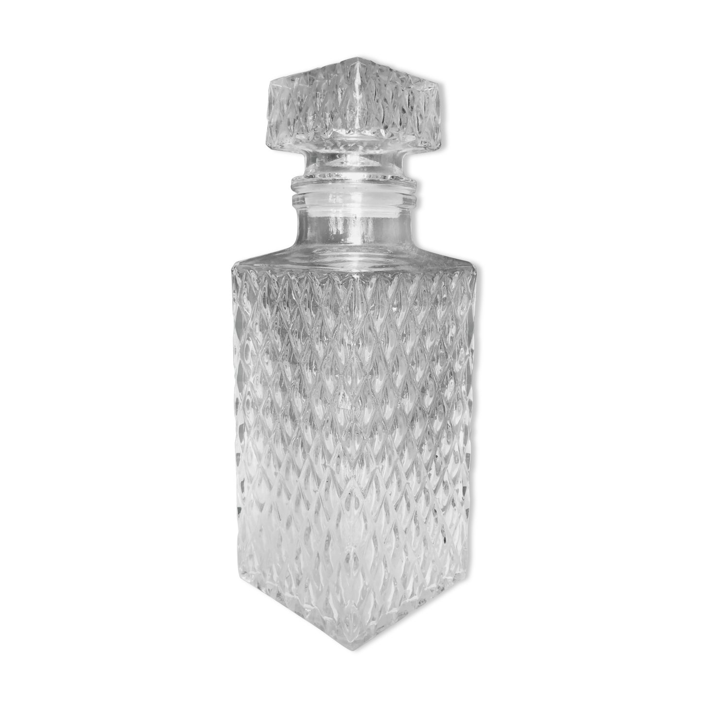 Glass whiskey bottle