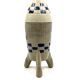 Ceramic rocket, spaceship bottle, France 1940s-1950s