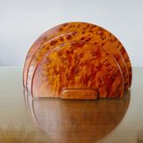 Art deco letter holder in elm burl 1930