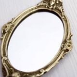 Brass hand mirror 1950