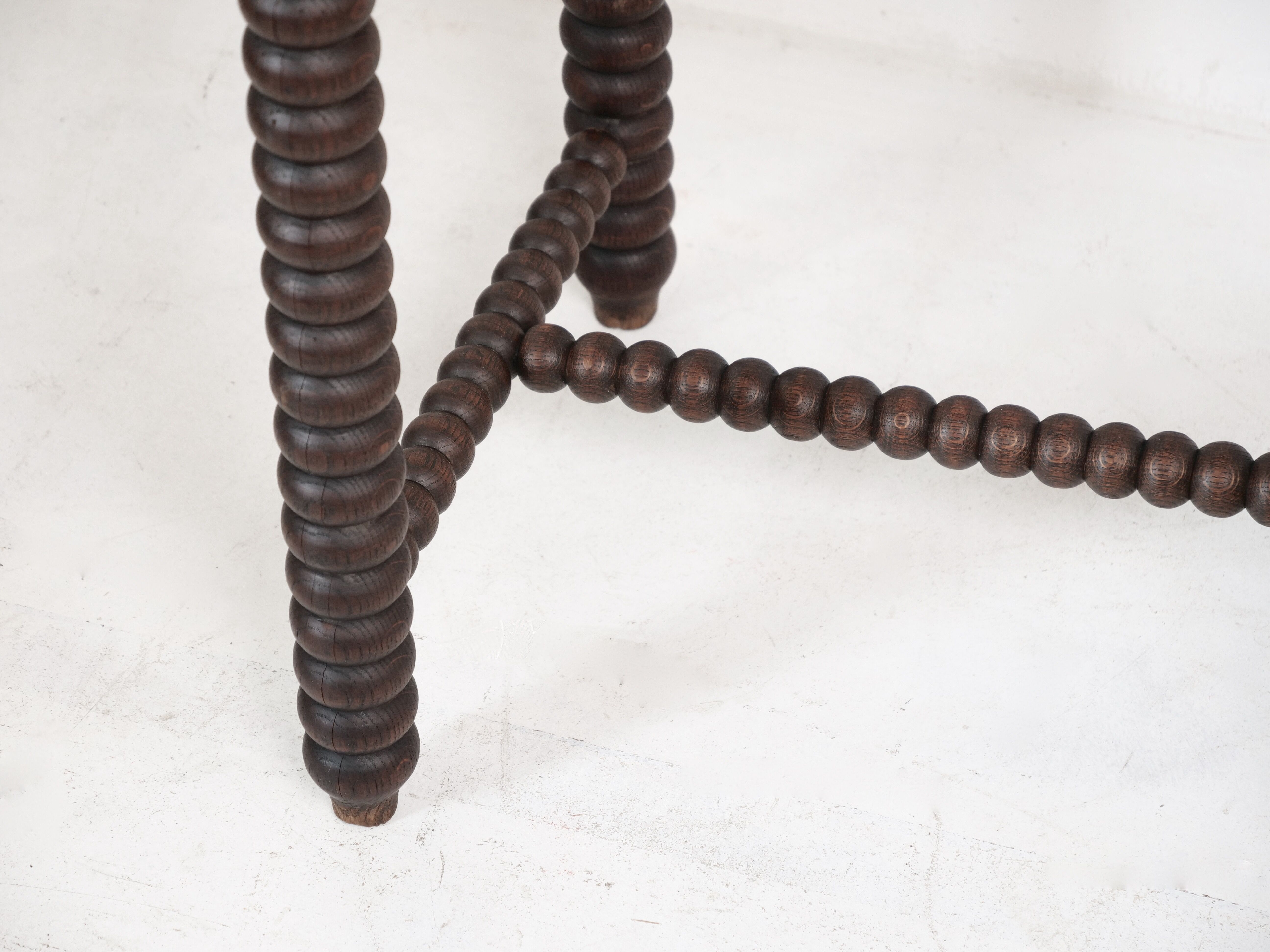 Wooden table legs in coils