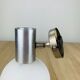 Space age opaline globe wall light, adjustable, and brushed metal, 1960s.