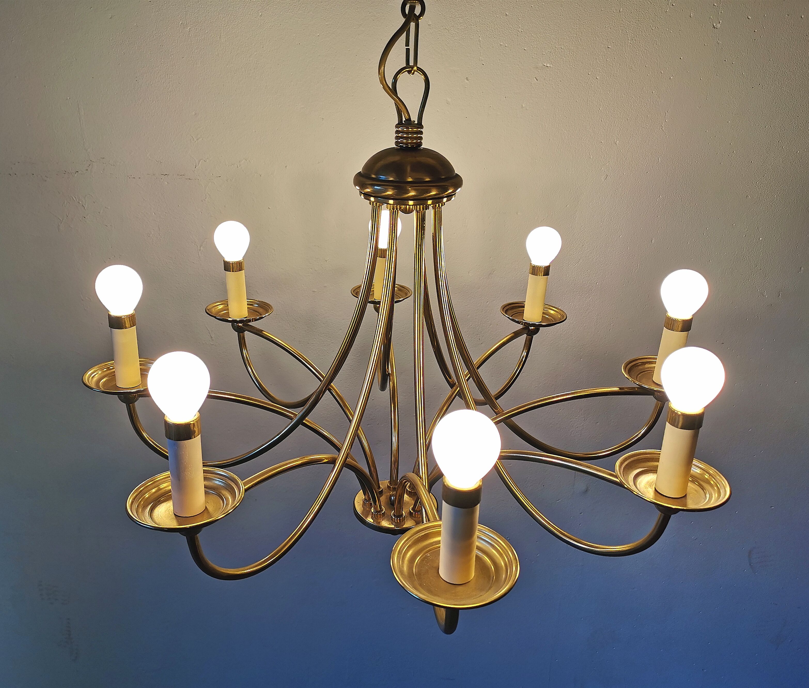 Brass chandelier 70/80