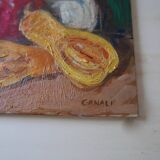 Nature morte, huile sur bois