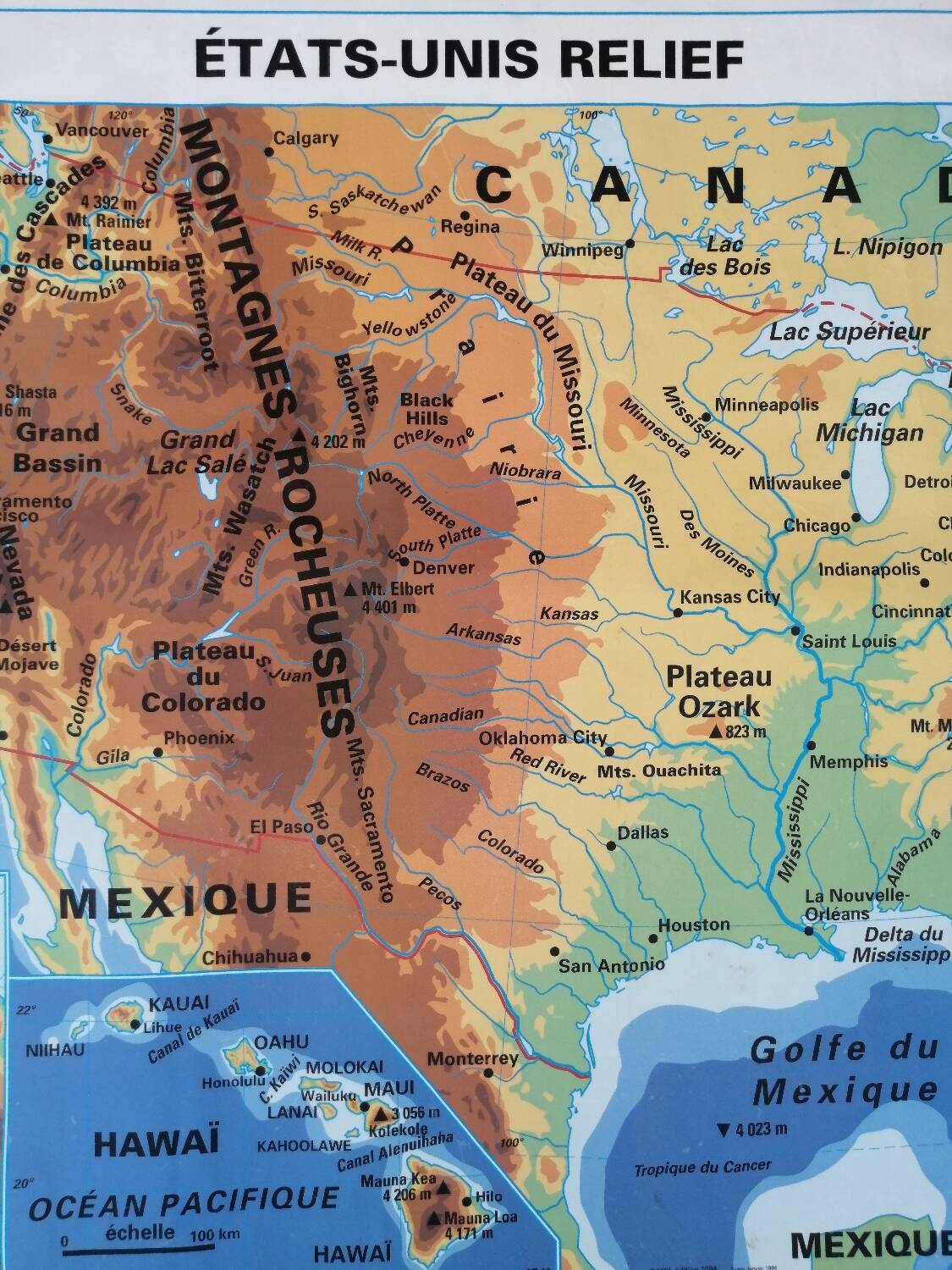 Old vintage MDI United States USA map