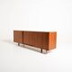 Danish teak sideboard with three sliding doors, 1960s/1970s