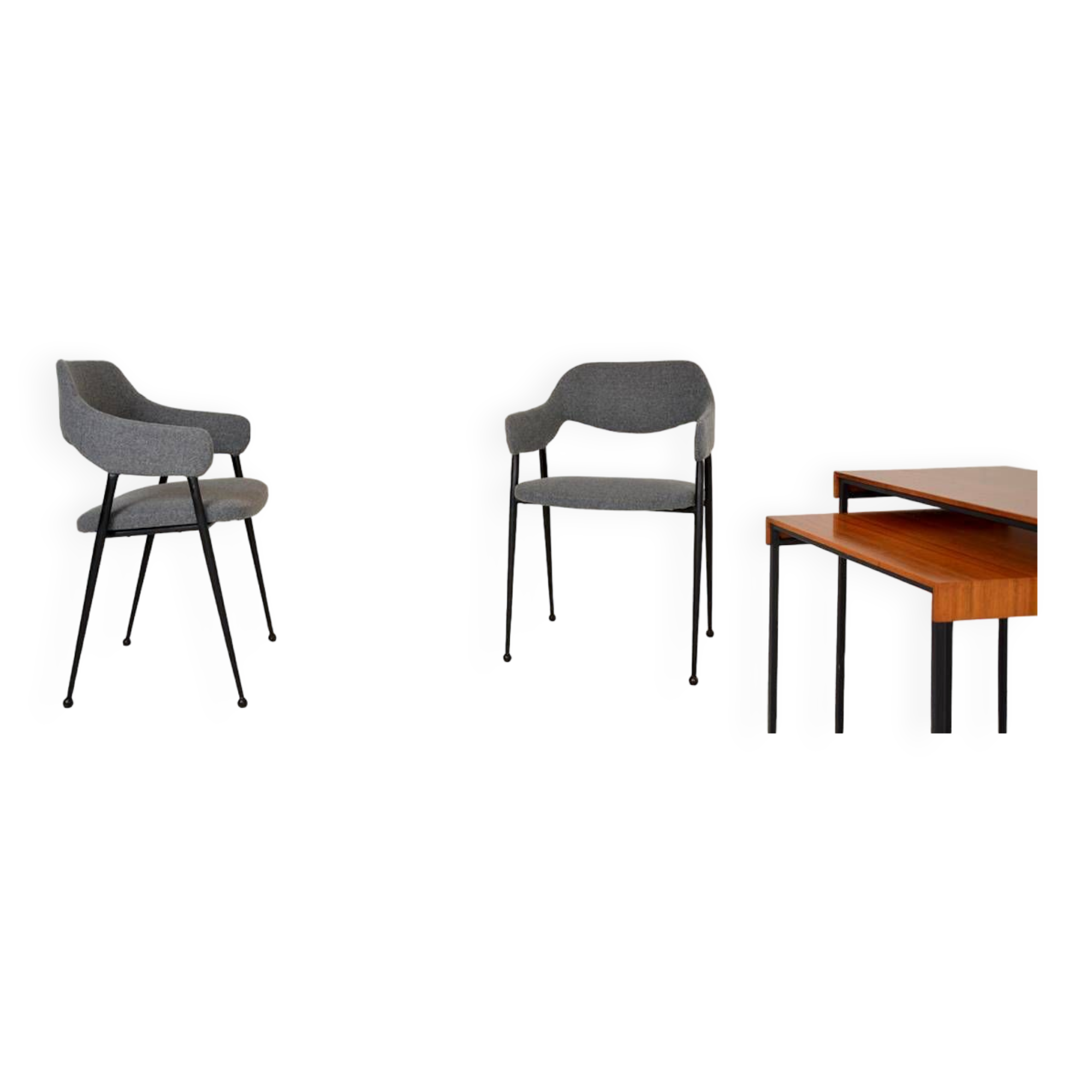 2 Bridges/Fauteuils vintage datant des années 60