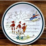 7 anciennes assiettes à dessert Creil et Montereau Terre de fer
