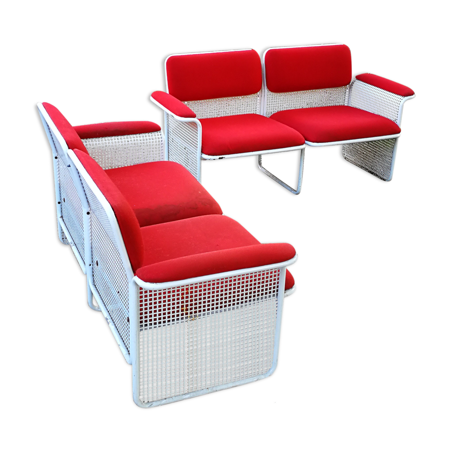 Paire de banquettes vintage design Talin
