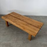 Solid elm wood coffee table 60s