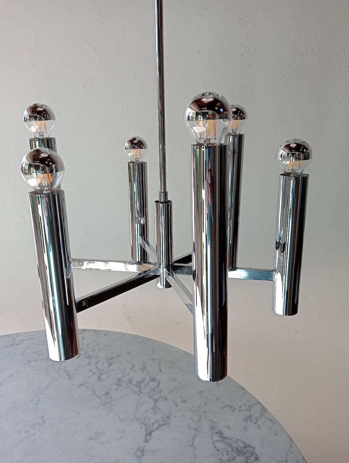 70s Sciolari 6-light suspension