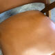Fauteuil dal vera vintage circa 1950