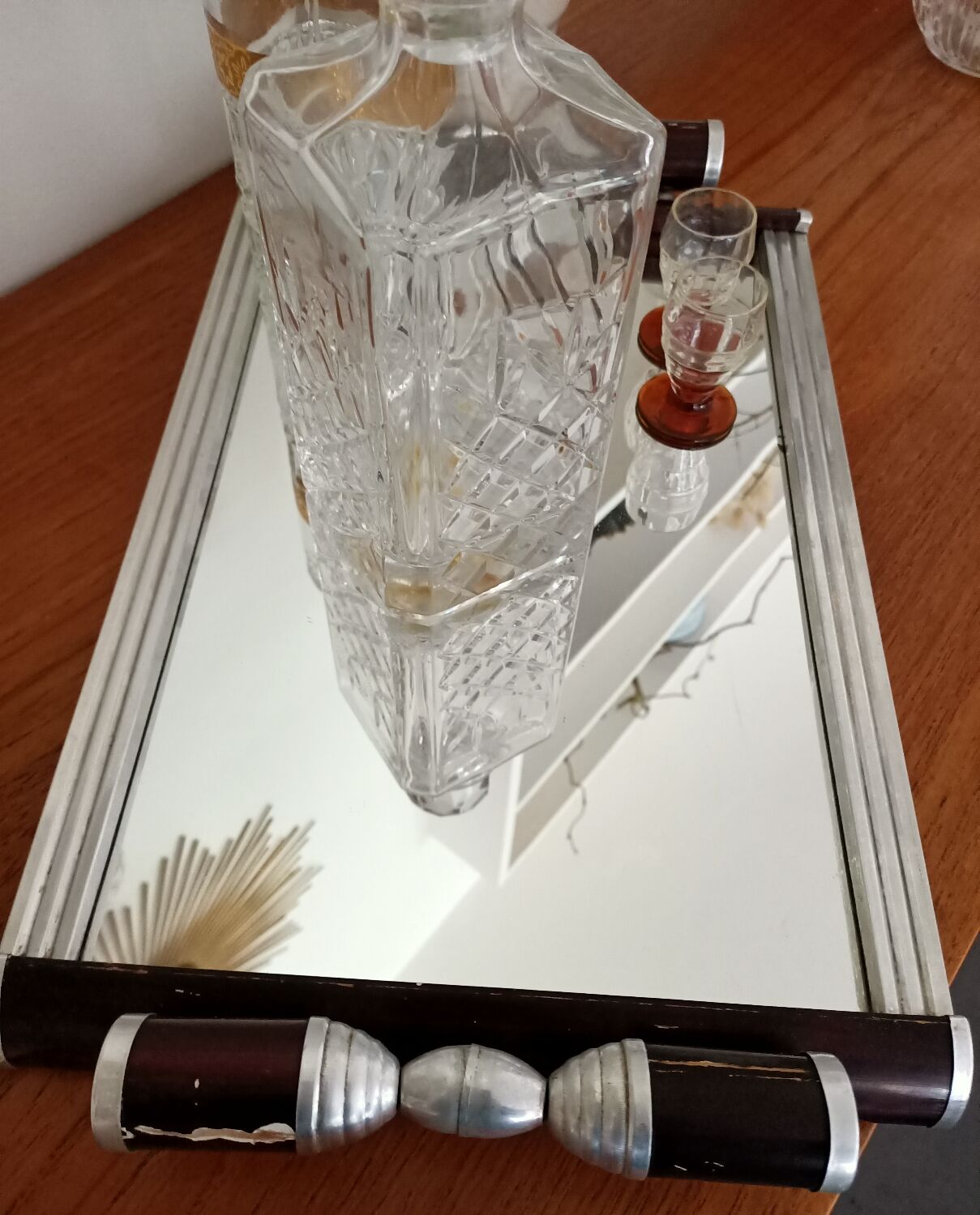 Art deco mirror tray