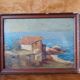 Painting Cabin by the beach signed
