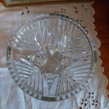 Small art deco vase in molded tempered glass
