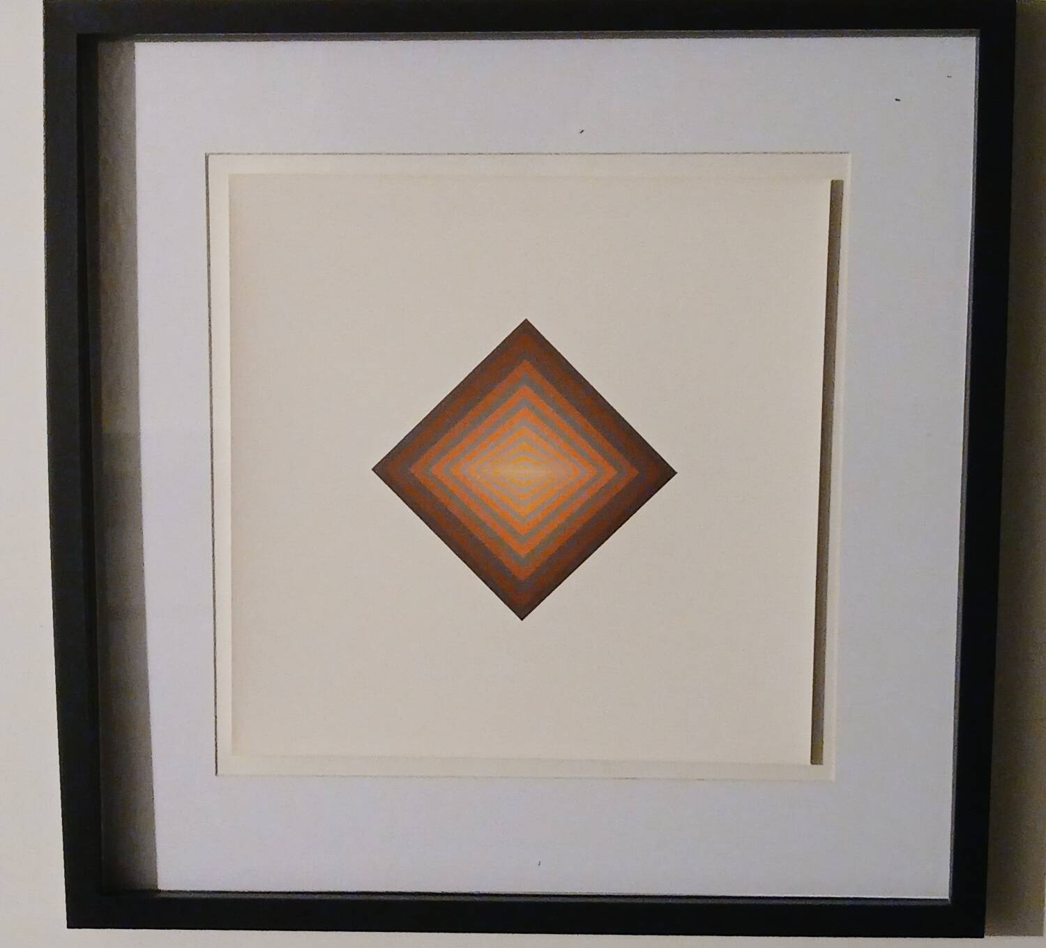 Tableau Vintage Art Optique - Victor Vasarely - Frame 40x40cm