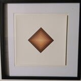 Tableau Vintage Art Optique - Victor Vasarely - Frame 40x40cm