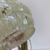 Lampe baladeuse en verre de Clichy jaune pâle