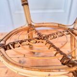 Rattan coffee table / end table, circa 1950