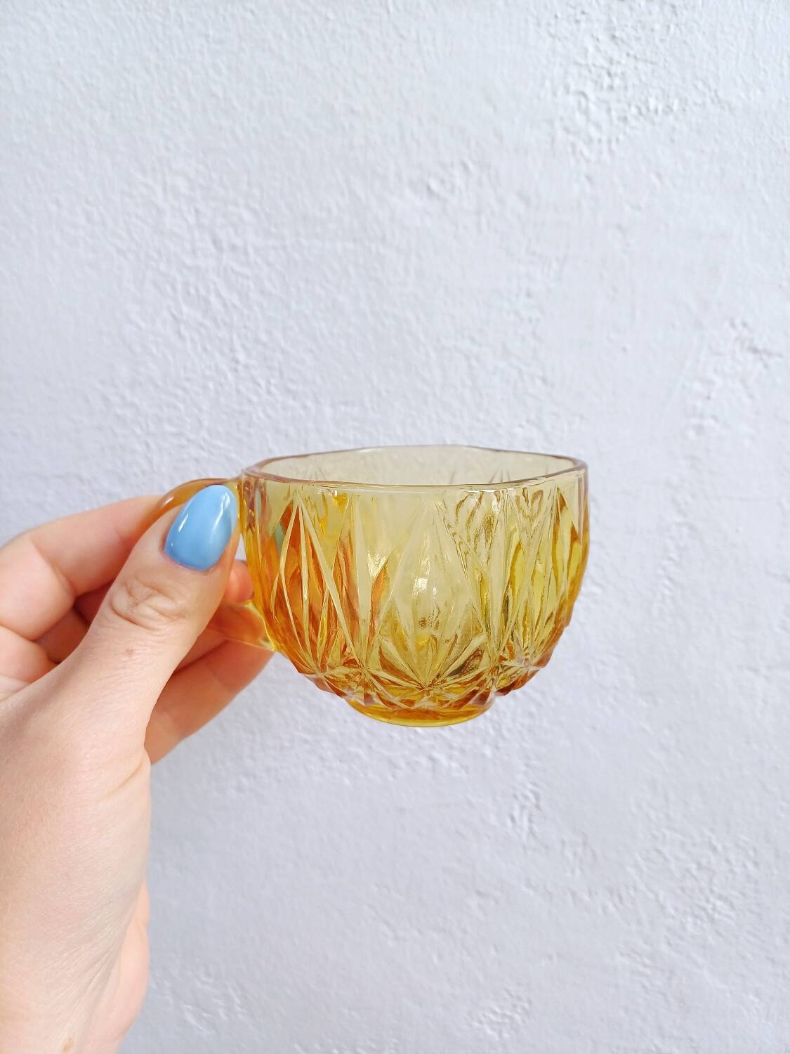 Set of 10 Hazel Atlas "Williamsport" Amber Punch Cups – 1970s