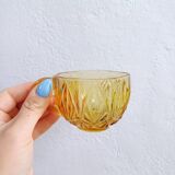 Set of 10 Hazel Atlas "Williamsport" Amber Punch Cups – 1970s