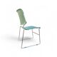 10 chaises empilables Matrix Krueger de design mid-century par Thomas Tolleson / vert menthe / États-Unis années 1970