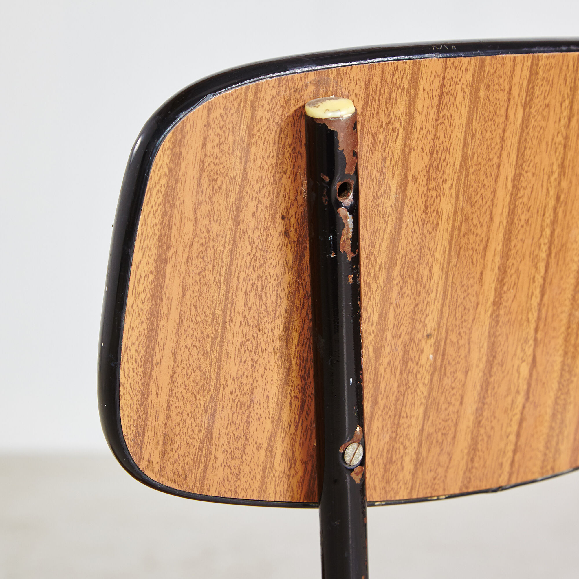 School chair on metal frame