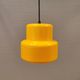 Mini poker hanging lamp in beautiful original sunny yellow color, designed by Jo Hammerborg 1977